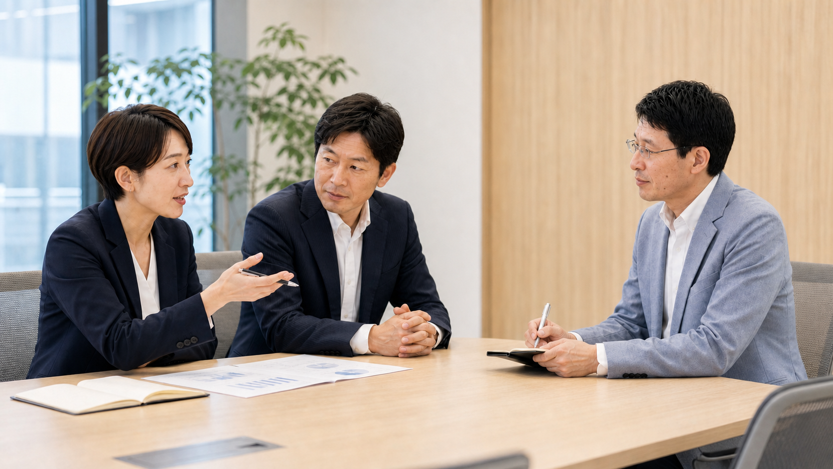 教育担当者から研修後の様子を聞き取る村山哲治